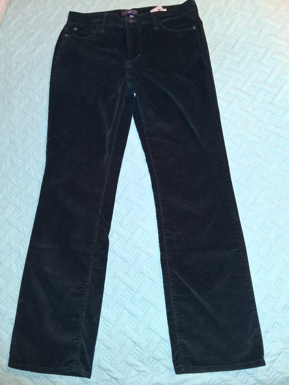 NYDJ Black Velvety Corduroy Pants-size 12